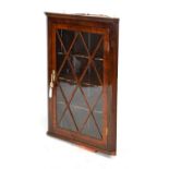 Georgian corner cabinet with glazed door