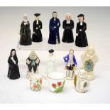 Collection of novelty ceramic candle snuffers