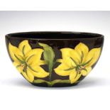 Moorcroft pottery - 'Bermuda Lily' oval bowl