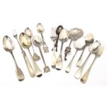 Quantity of silver and white metal flatware to include