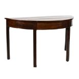 Mahogany D-end side table