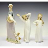 Three Lladro porcelain figures