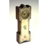 Edward VII silver-mounted miniature longcase clock