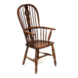 Fruitwood, ash and elm Windsor chair