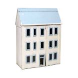 Large wooden dolls house 66cm x 28cm x 86cm high, with accessories