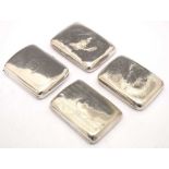 Military Interest - George V silver cigarette case and three others