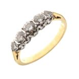 18ct five-stone diamond ring