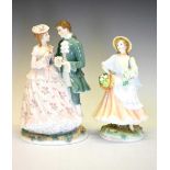 Royal Worcester group - 'The Betrothal' and 'Market Day'