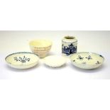 Collection of 18th Century blue and white decorated creamware and pearlware,