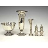 Various silver items to include pair of Edward VII silver pepperettes