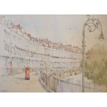 A.V. Pace - Watercolour - 'Royal York Crescent', Clifton