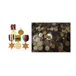 First & Second World War Medal, and coins