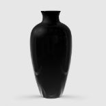 Venini, black opaline glass vase Murano, 2003 63x14 cm.
