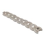 18kt white gold and diamond bracelet weight 101,3 gr