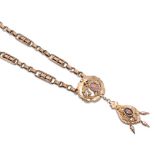 9kt rose gold necklace with removable pendant weight 37,5 gr.