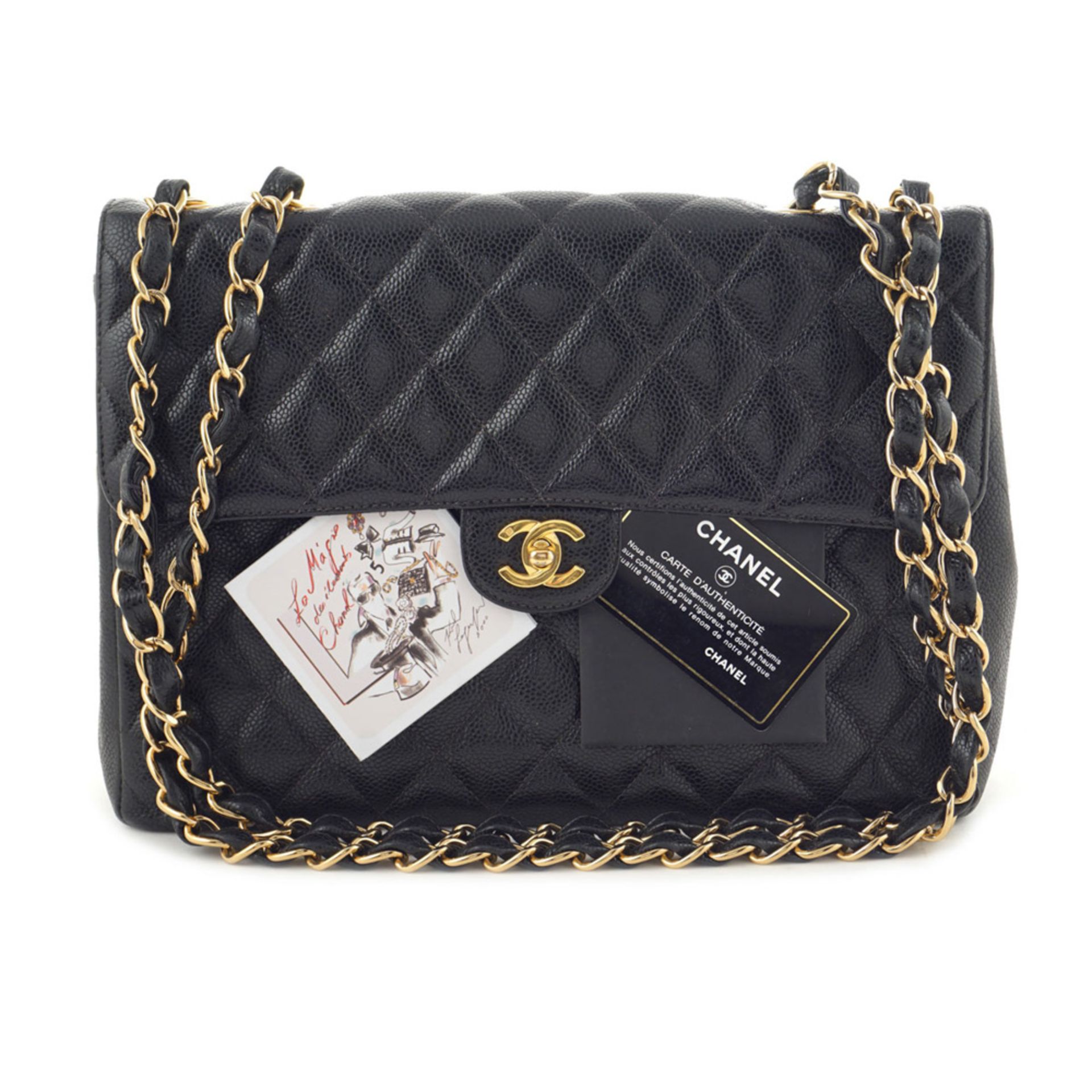 Chanel collezione Timeless Maxi Jumbo, shoulder bag 2000s 33x24x10 cm. - Bild 5 aus 7
