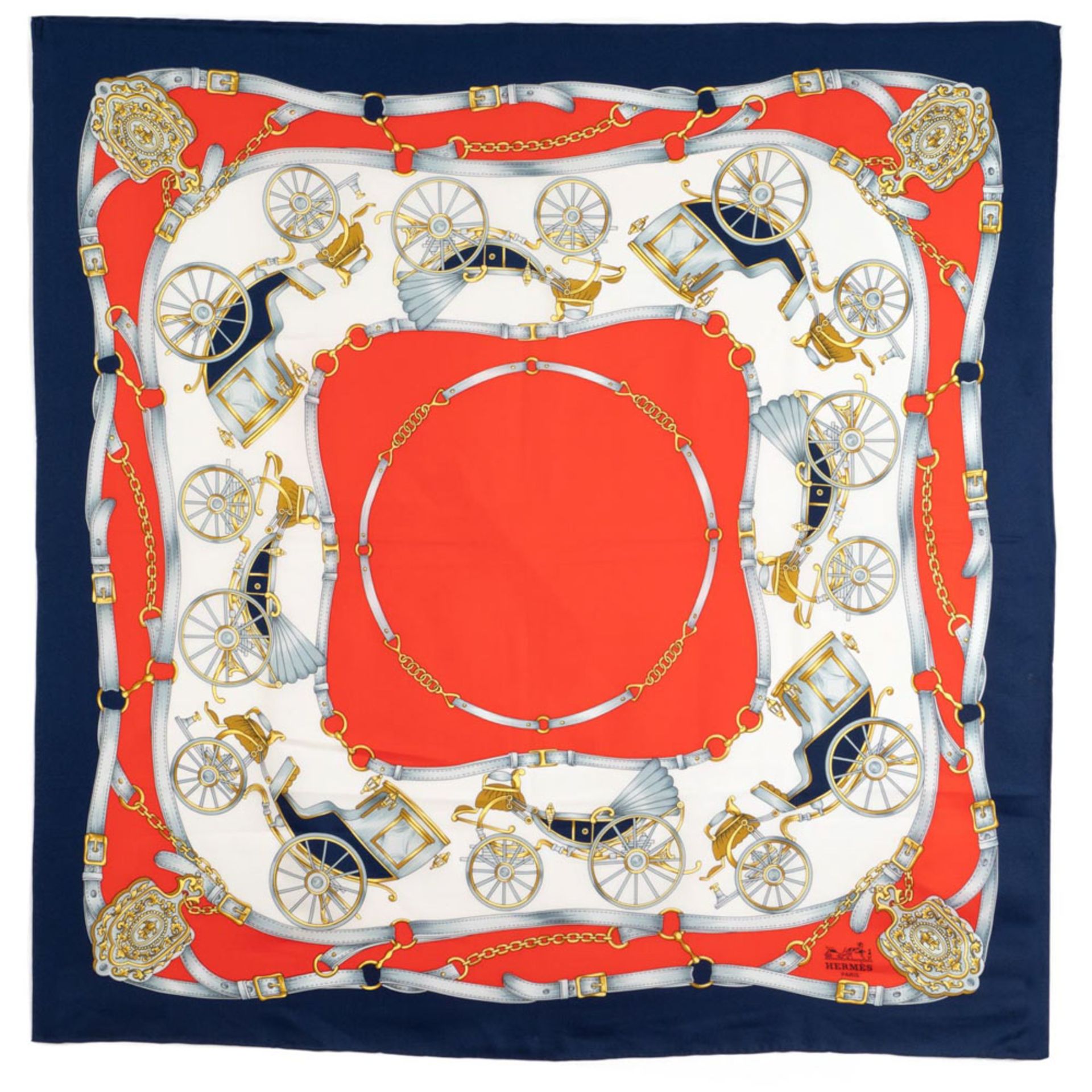 Hermès, vintage foulard 90x90 cm.