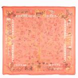 Hermes Fantaisies Indiennes collection shawl Bic Dubigeon design 130x140 cm.