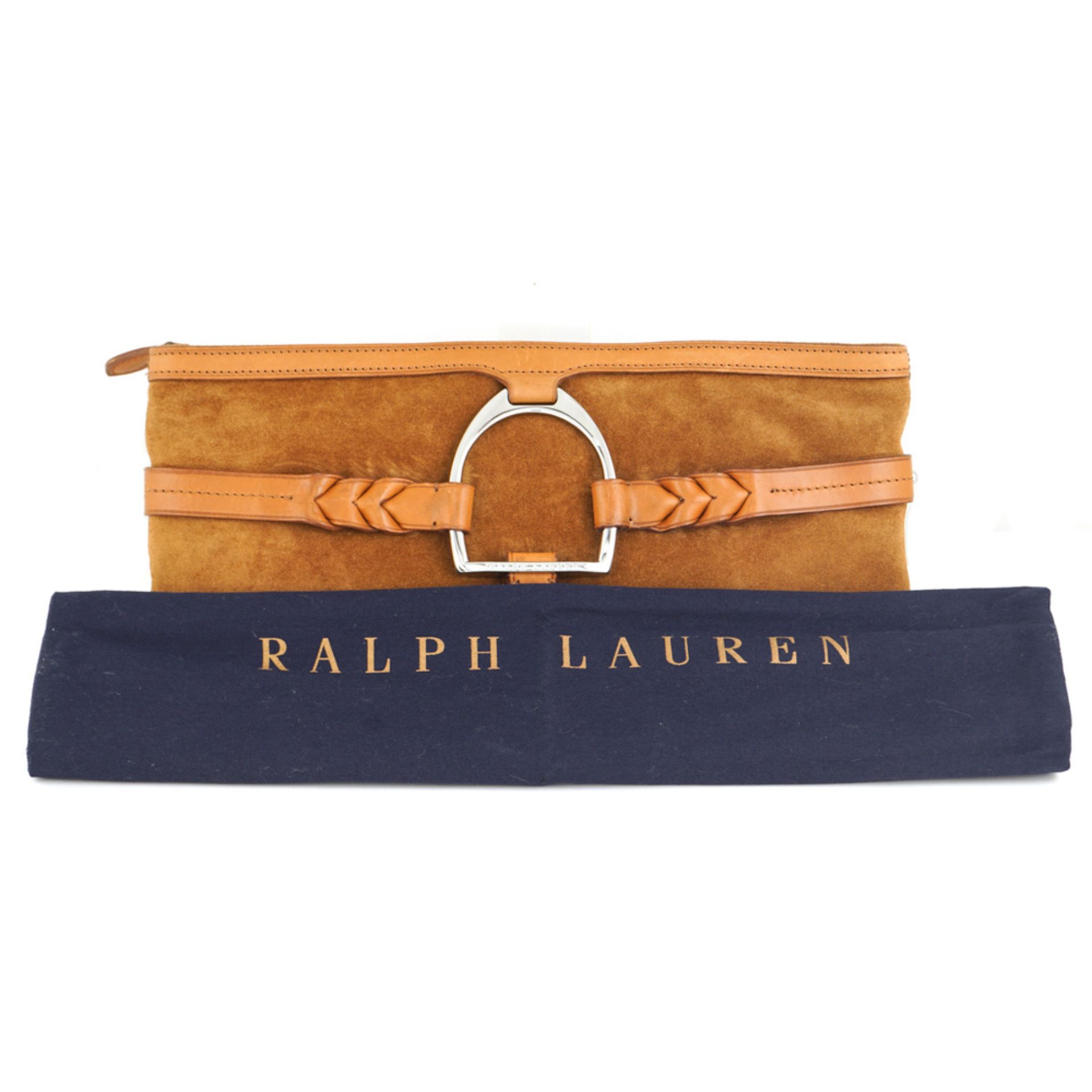 Ralph Lauren, stirrup collection vintage clutch pochette 32x15 cm. - Bild 5 aus 5