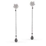 18kt white gold and diamonds pendant earrings weight 13,2 gr.