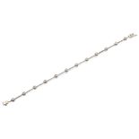 18kt white gold and diamond tennis bracelet weight 9,1 gr.