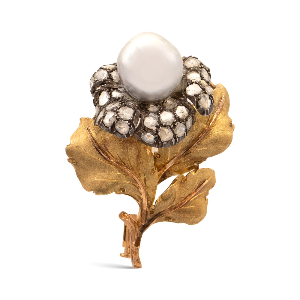 Buccellati, flower brooch 1950/60s weight 12,6 gr.