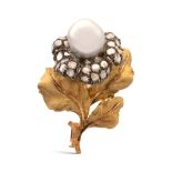 Buccellati, flower brooch 1950/60s weight 12,6 gr.