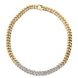 18kt yellow and white gold necklace weight 58,9 gr.