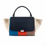 Celine Trapeze Tricolor collection, vintage handbag 30x23x18 cm