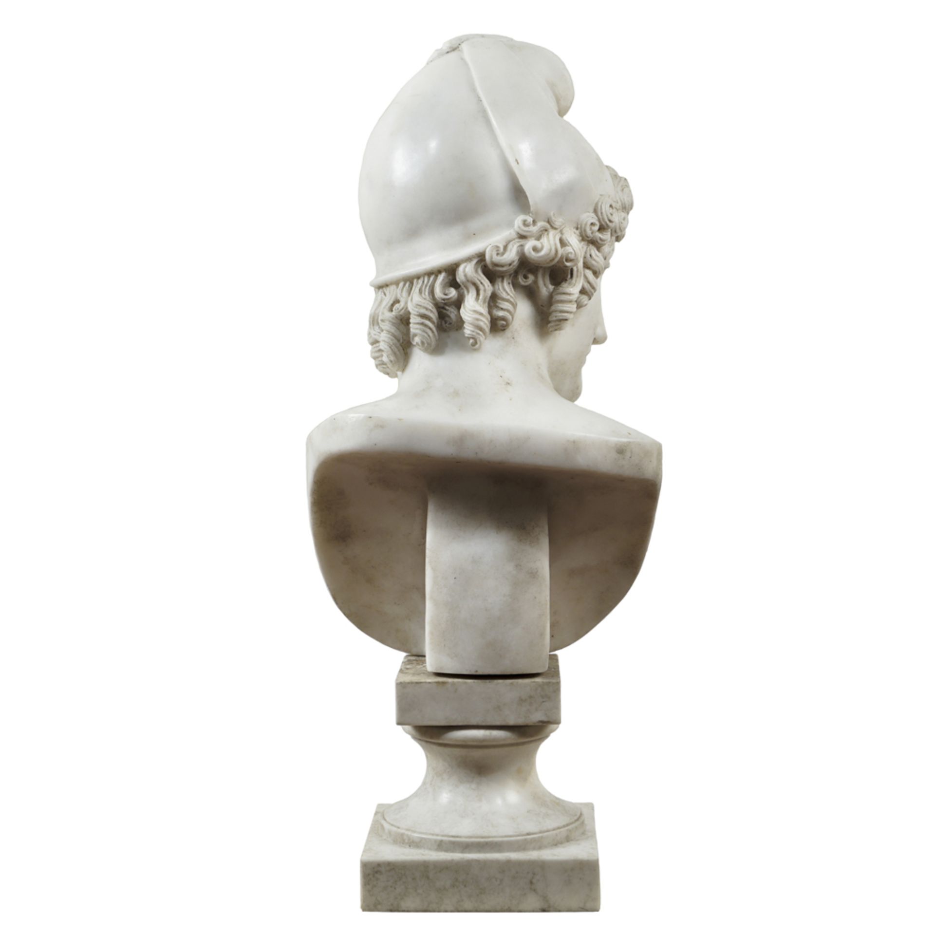 White marble sculpture depicting Paride 20th century 88x37x30 cm. - Image 3 of 3