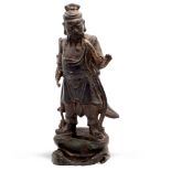 Burnished bronze sculpture China, Ming Dynasty, 17th Century h. 37 cm.