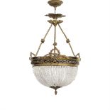 Gilt bronze and glass chandelier France, early 20th century