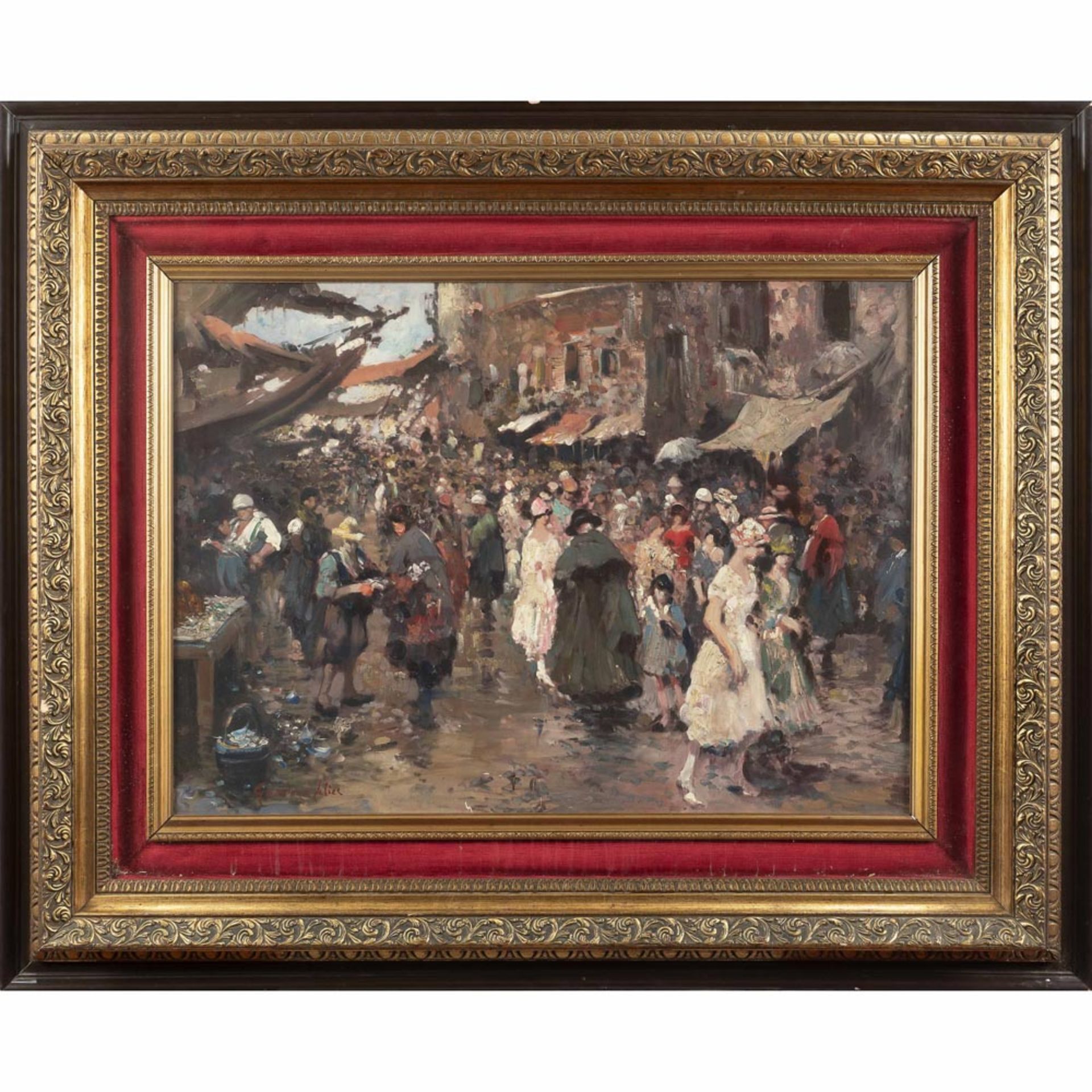 Giordano Felice Naples, 20th century 50x70 cm.