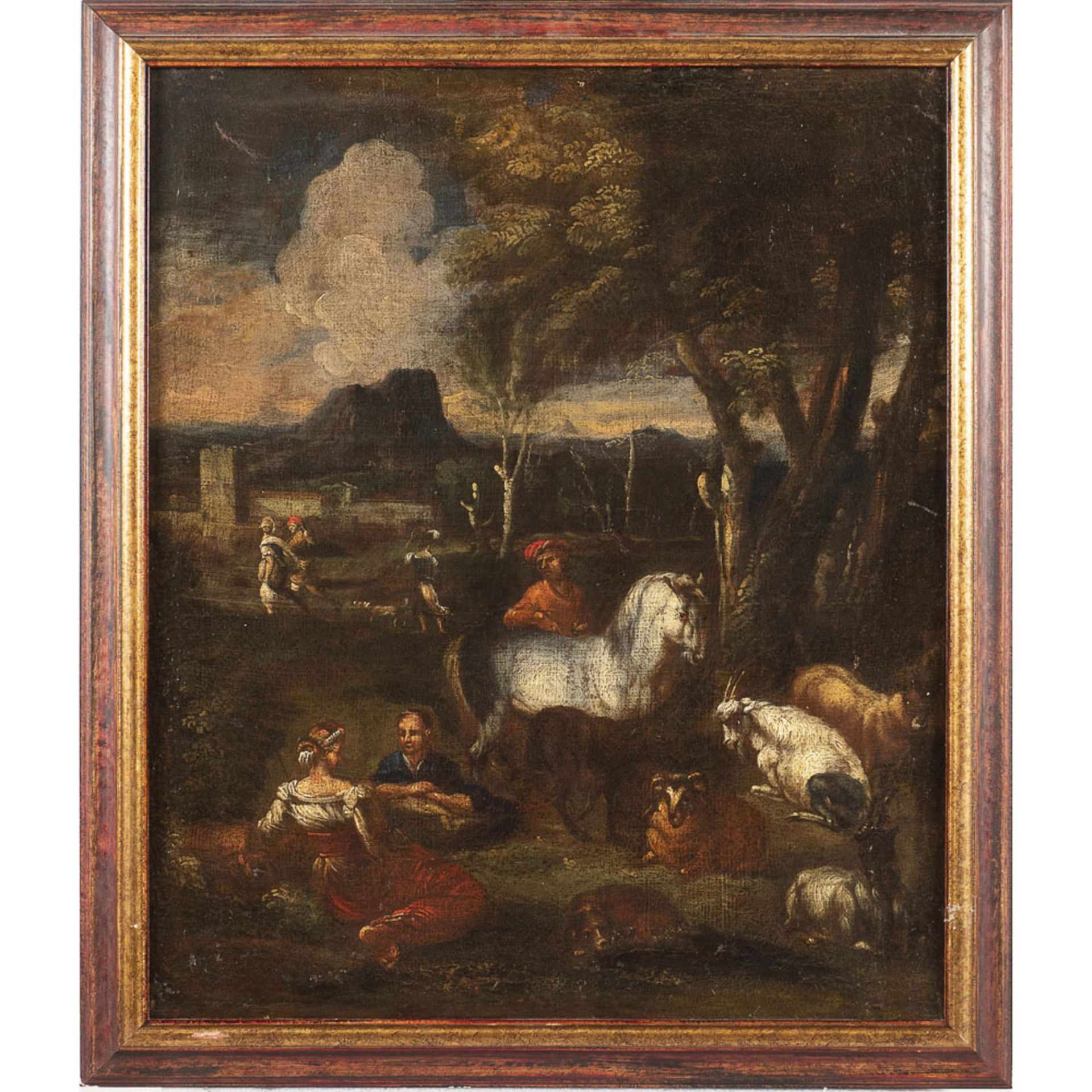 Bambocciante painter late 17th century 58x49 cm.