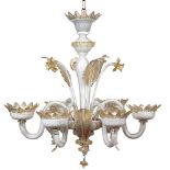 Murano glass chandelier, Mazzucato production 20th century 70x80 cm.