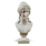 White marble sculpture 20th century 81x37x30 cm.