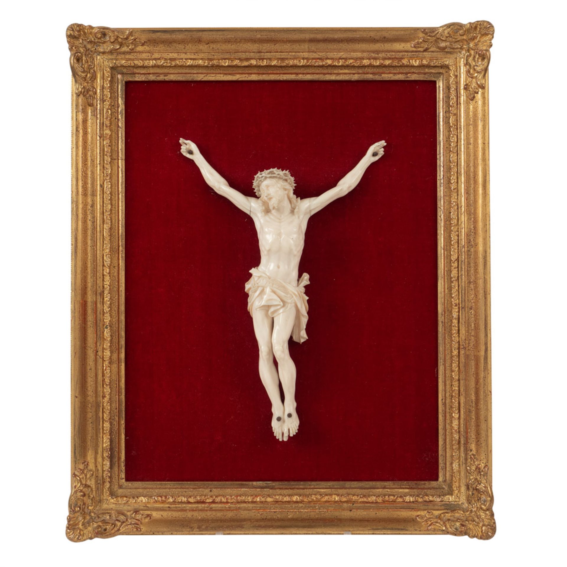 Bone sculpture 19th-20th century Christ 23x16 cm.