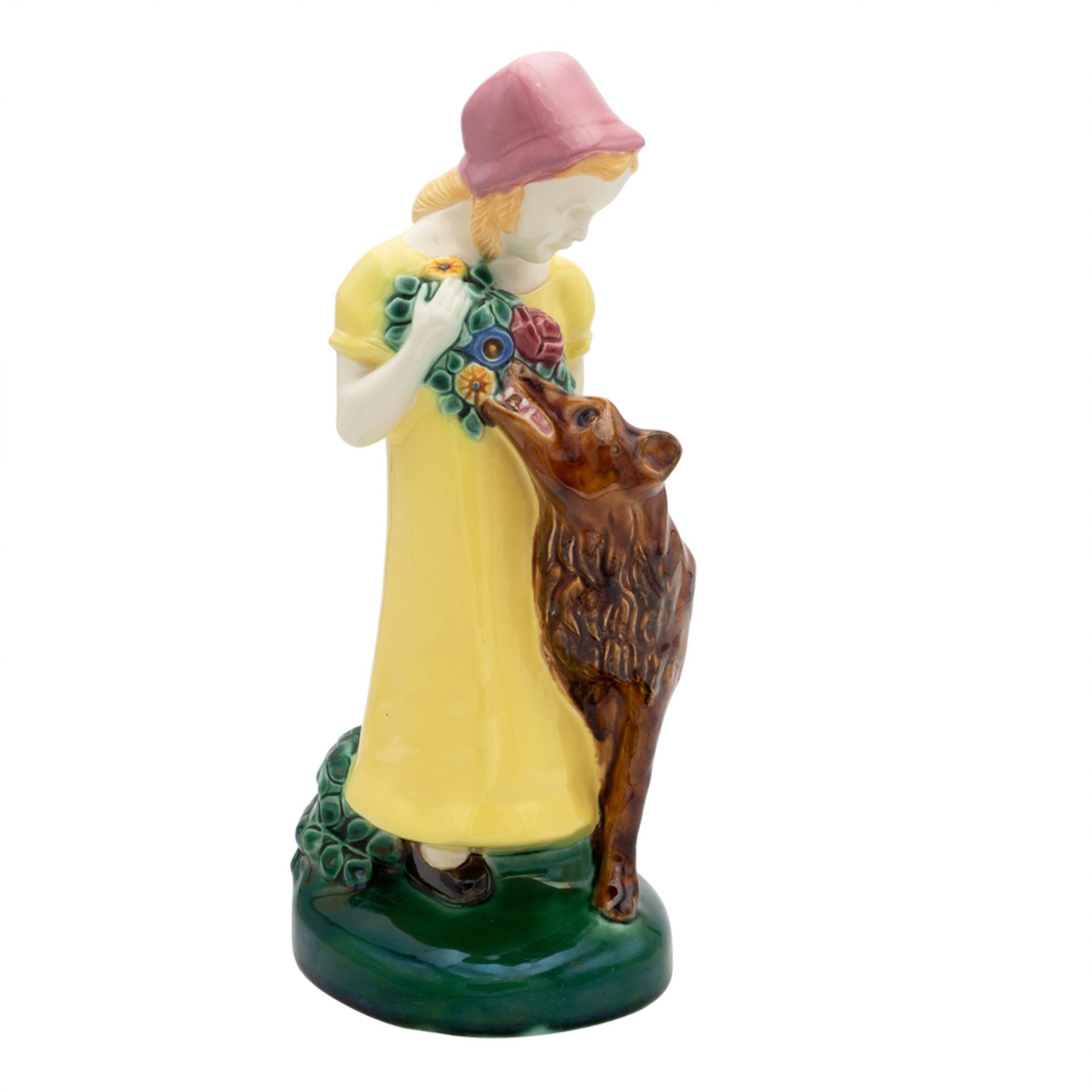 Gmundner Keramik, polychrome ceramic figure Austria, early 20th century h. 26 cm.