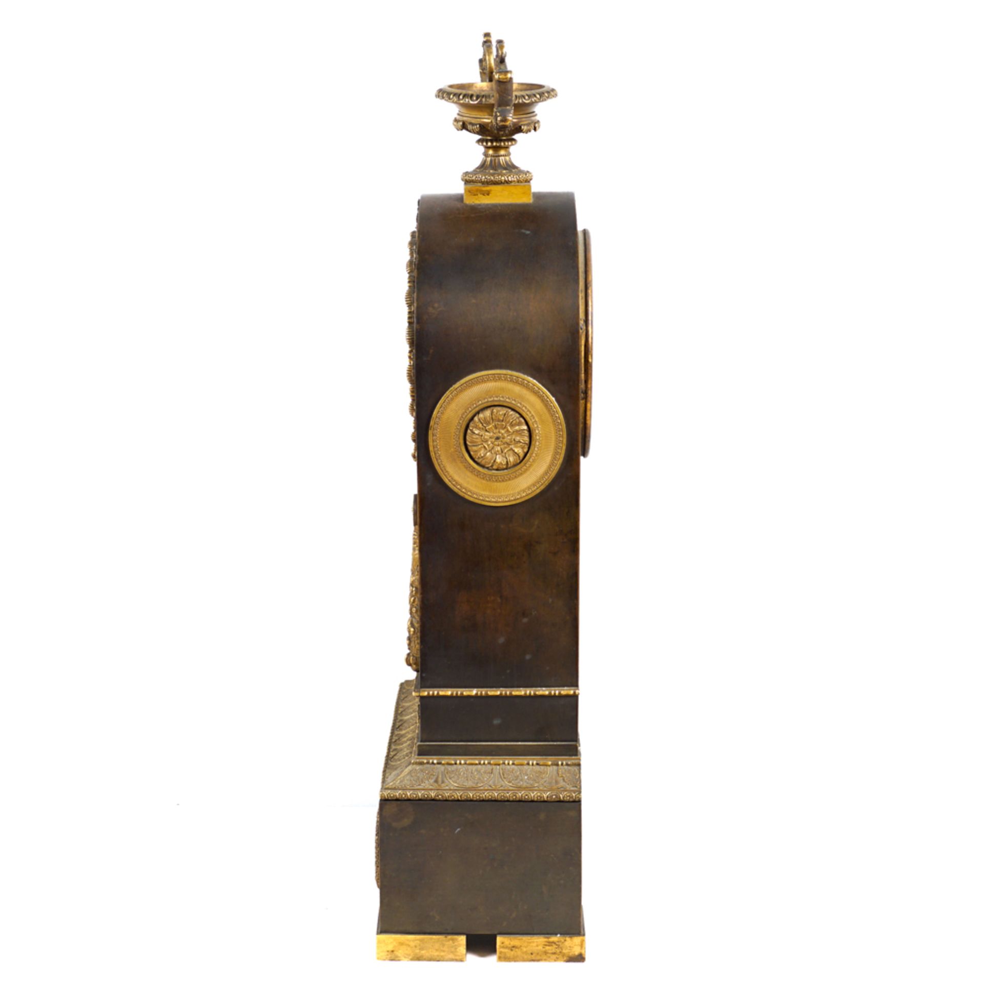 Gilt bronze mantel clock France, 19th century 55x25x12,5 cm. - Image 2 of 2