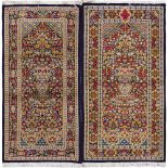 Pair of Kerman carpets (2) 20th century 116x64 cm. each