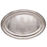 Oval silver tray Italy, 20th century weight 1250 gr.