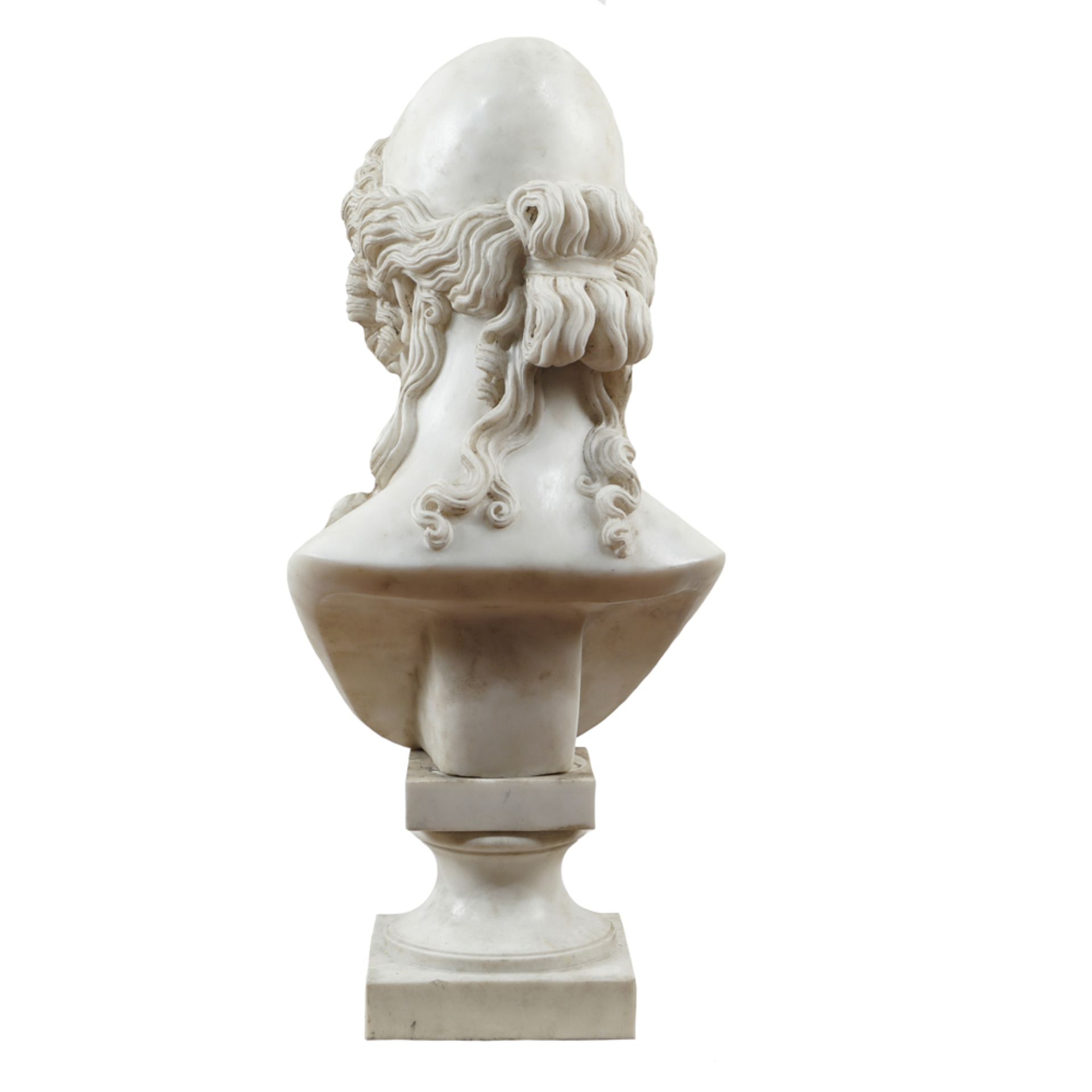 White marble sculpture 20th century 81x37x30 cm. - Image 3 of 3
