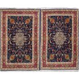 Pair of Tabriz carpets 20th century 133x85 cm each