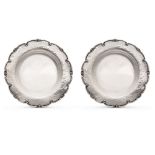 Pair of silver plates Italia, bollo Fascio 1934-1944 gros weight 493 gr.