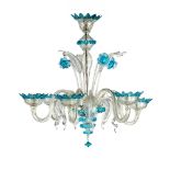 Murano glass chandelier, Mazzucato production 20th century 70x70 cm.