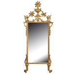 A carved giltwood mirror Italy, 19th century