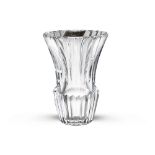 Baccarat, transparent crystal vase France, 20th century 27,5x19,5 cm.
