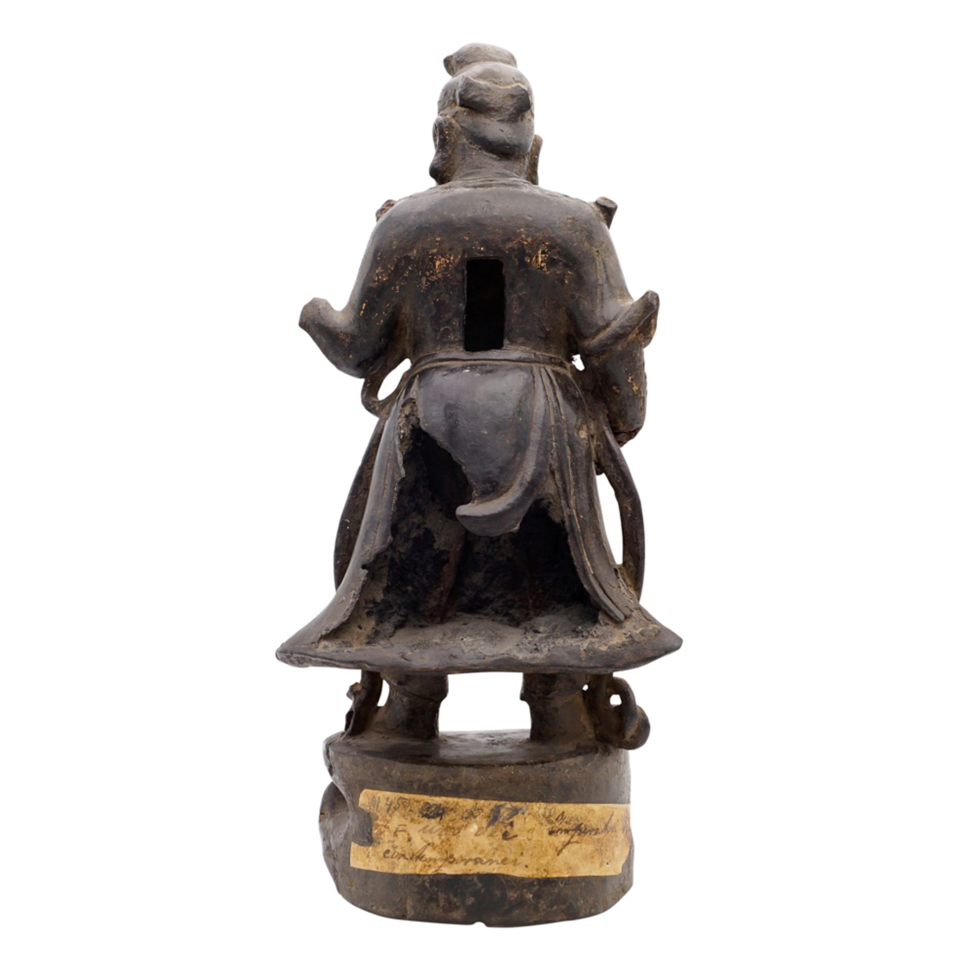 Burnished bronze sculpture China, Ming Dynasty, 17th Century h. 37 cm. - Image 2 of 2