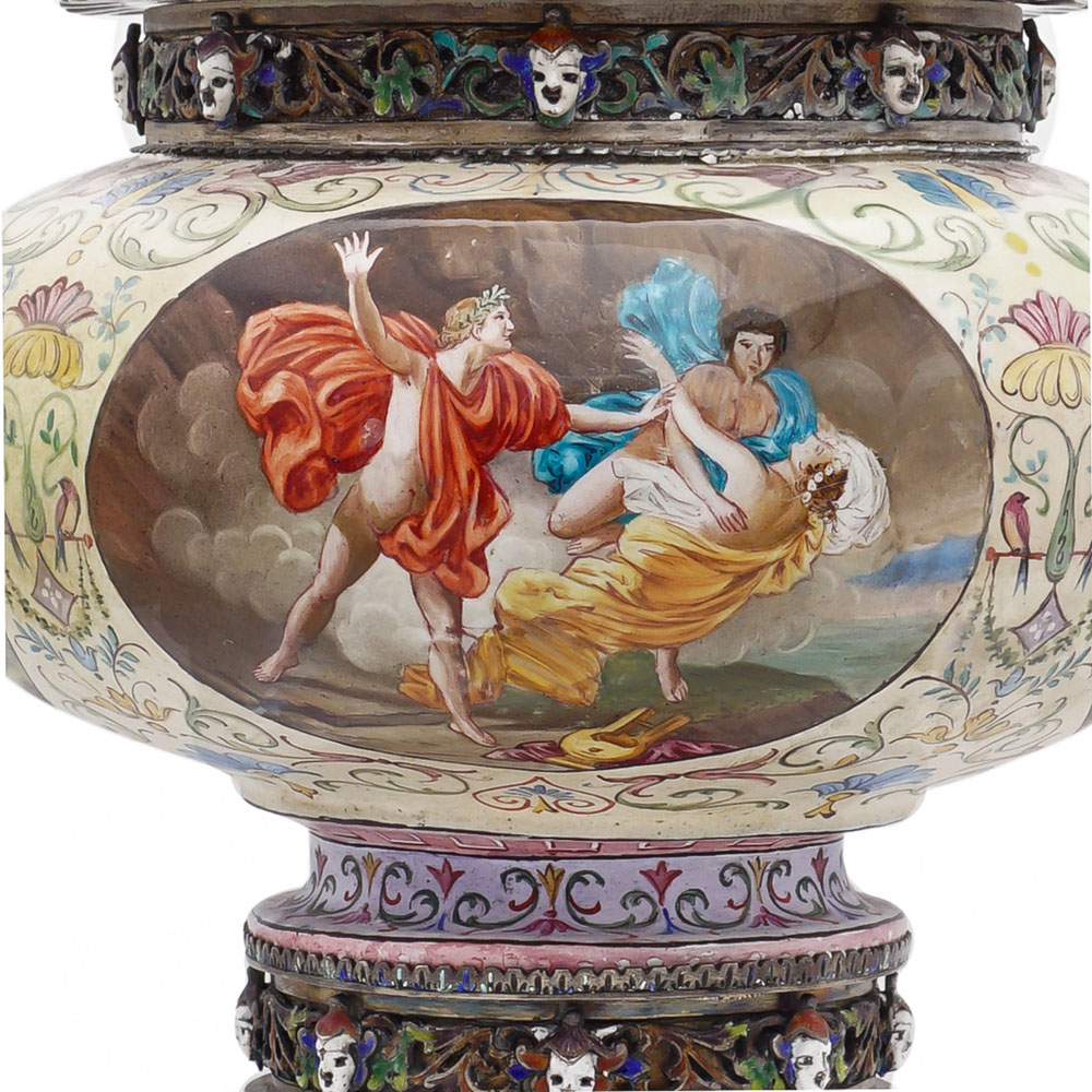 Silver and polychrome enamel cup Vienna, 19th century h. 42 cm. - Image 3 of 4