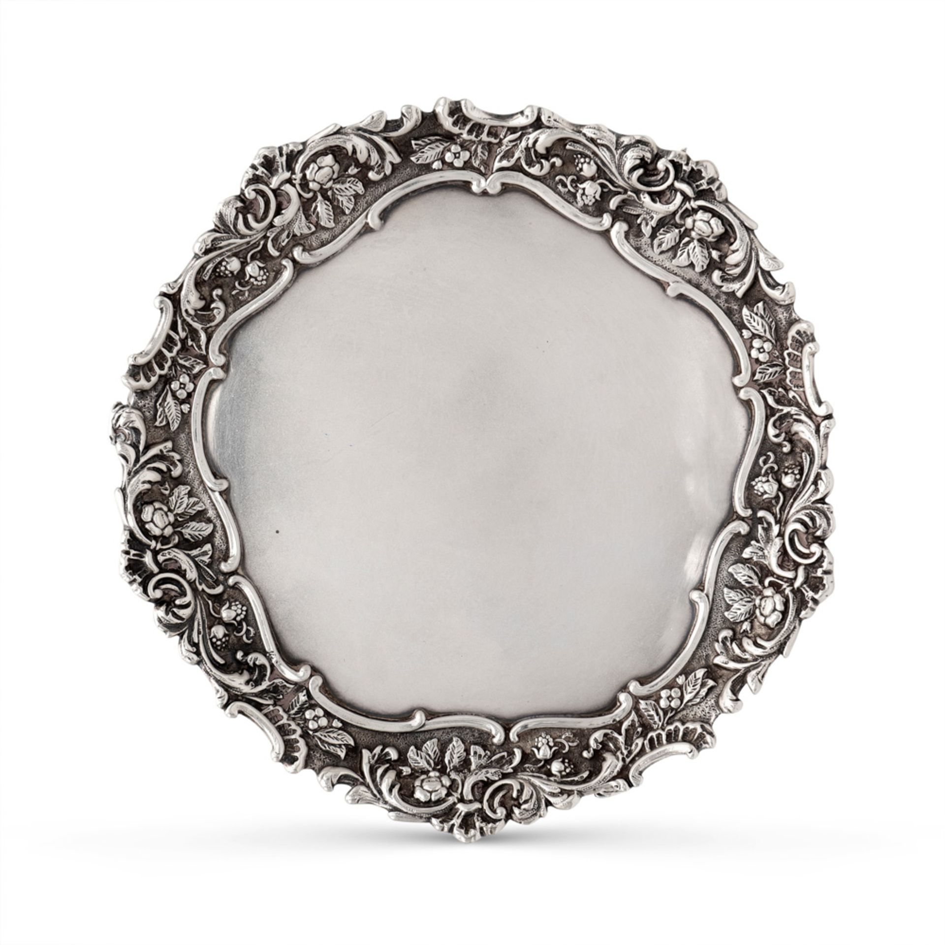 Silver salver Italy, 20th century weight 655 gr.